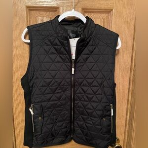 Jezeel Midnight Black Quilted Vest